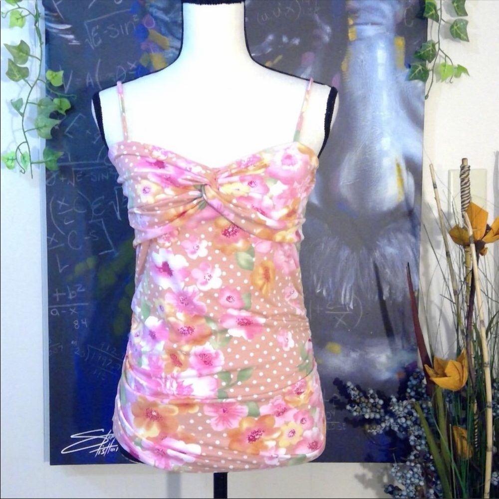 PEACH FLORAL TOP - Picture 3 of 5